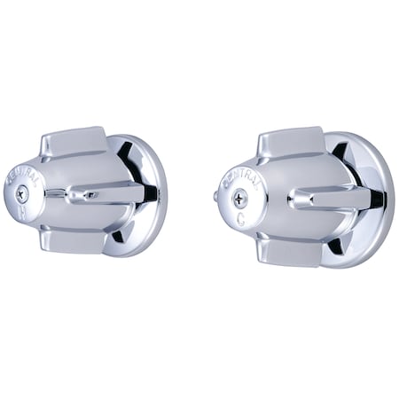 Central Brass Two Handle Valve Set, IPS, Wallmount, Polished Chrome 6056